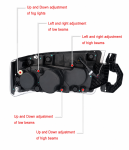 Far LED dreapta cu 3 lupe pentru Renault Premium 24V – DRL Alb + Portocaliu, Startup Effect