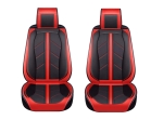 Set 1+1 Huse Scaune Auto Universale Flexzon Lux, Sport, Piele Ecologica, Rosu/Negru, 2 piese in set