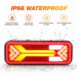 Stop LED spate multifunctional 12-36V, semnalizare dinamica, pozitie, frana, marsarier si ceata, E-Mark E9, IP66, 283x100 mm
