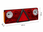 Set 2 Stopuri spate stanga + dreapta pentru remorca si semiremorca, frana, semnalizare, marsarier, ceata, reflector, socluri PY21W/P21W/R10W, 420x140x80 mm