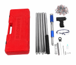 Pistol manual pentru batut cuie in beton si otel, putere reglabila, tije de extensie, cuie 27-55 mm, set complet cu 100 cuie si cutie