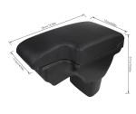 Cotiera auto pentru Nissan Juke 2010-2019, Gen 1, compartiment depozitare, 2x USB-A, 1x USB-C, acces butoane incalzire scaune, Negru