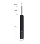 Aparat pentru curatat urechile cu camera HD 1296P, Wi-Fi, 6 LED, IPX5, transmisie 30 FPS, senzor 3-Axis, incarcare USB-C, accesorii incluse, Negru