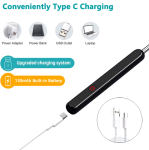 Aparat pentru curatat urechile cu camera HD 1296P, Wi-Fi, 6 LED, IPX5, transmisie 30 FPS, senzor 3-Axis, incarcare USB-C, accesorii incluse, Negru