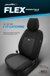 Set tapiterie luxoasa SelectedFit Flex Design by Otom textil – Neagra si gri, pentru scaune fata si spate