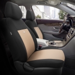 Set Huse Scaune Auto SelectedFit Flex Design by Otom textil – Negru si bej, pentru scaune fata si spate