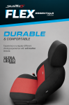 Set Huse Scaune Auto SelectedFit Flex Design by Otom textil – Negru si rosu, pentru scaune fata si spate