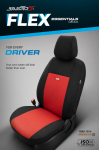 Set Huse Scaune Auto SelectedFit Flex Design by Otom textil – Negru si rosu, pentru scaune fata si spate
