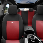 Set Huse Scaune Auto SelectedFit Flex Design by Otom textil – Negru si bordo, pentru scaune fata si spate