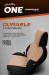 Set Huse Scaune Auto SelectedFit One Design by Otom textil – Negru si bej, pentru scaune fata si spate