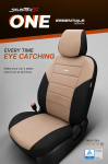Set Huse Scaune Auto SelectedFit One Design by Otom textil – Negru si bej, pentru scaune fata si spate