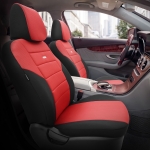 Set Huse Scaune Auto SelectedFit One Design by Otom textil – Negru si rosu, pentru scaune fata si spate