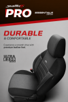 Set Huse Scaune Auto SelectedFit Pro Design by Otom textil cu piele ecologica – Neagra si gri, pentru scaune fata si spate