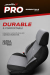 Set tapiterie SelectedFit Pro Design by Otom textil cu piele ecologica – Neagra si gri deschis, pentru scaune fata si spate