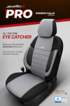 Set tapiterie SelectedFit Pro Design by Otom textil cu piele ecologica – Neagra si gri deschis, pentru scaune fata si spate