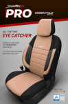Set Huse Scaune Auto SelectedFit Pro Design by Otom textil cu piele ecologica – Negru si bej, pentru scaune fata si spate