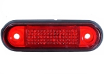 Lampa gabarit LED rosie 24V, 75 x 22 x 8 mm, cablu 23 cm, rezistenta la apa, pentru camion, remorca, autoutilitara, platforma, autobuz