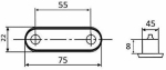 Lampa gabarit LED rosie 24V, 75 x 22 x 8 mm, cablu 23 cm, rezistenta la apa, pentru camion, remorca, autoutilitara, platforma, autobuz