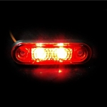 Lampa gabarit LED rosie 24V, 75 x 22 x 8 mm, cablu 23 cm, rezistenta la apa, pentru camion, remorca, autoutilitara, platforma, autobuz