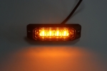 LED Gabarit Girofar Stroboscopic, Lumina Portocalie, 4 LED, 15.1W, 9 Moduri, E-Mark E9, ECE R65, IP67, 12-24V, 108 mm