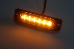 LED Gabarit Girofar Stroboscopic, Lumina Portocalie, 6 LED, 15.6W, 9 Moduri, E-Mark E9, ECE R65, IP67, 12-24V, 128 mm