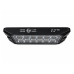 LED Gabarit Girofar Stroboscopic, Lumina Portocalie, 12 LED, 9.1W, 12 Moduri, E-Mark E9, ECE R65, IP67, 12-24V, 128 mm