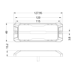 LED Gabarit Girofar Stroboscopic, Lumina Portocalie, 12 LED, 9.1W, 12 Moduri, E-Mark E9, ECE R65, IP67, 12-24V, 128 mm