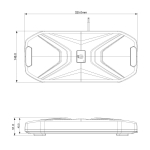 Rampa Girofar LED Stroboscopic cu Telecomanda si Baterie Li-Ion, Lumina Portocalie, Lentila Fumurie, 68 LED, 30W, 20 Moduri, E-Mark E9/E57, ECE R65, IP67, 12-24V