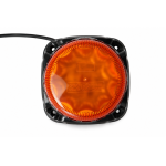 Girofar LED Stroboscopic cu Alarma Sonora 97 dB, Lumina Portocalie, 14.5W, 9 Moduri, E-Mark E9, ECE R65, IP67, 12-24V