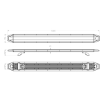 Rampa Girofar LED Stroboscopic Portocalie, 122.2 cm, 14 Moduri de Avertizare, 12/24/48V, 57-80W, ECE R65/R10, E9, IP67, Senzor Zi/Noapte