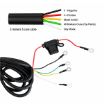 Rampa Girofar LED Stroboscopic Portocalie, 137.5 cm, 14 Moduri de Avertizare, 12/24/48V, 58-83W, ECE R65/R10, E9, IP67, Senzor Zi/Noapte
