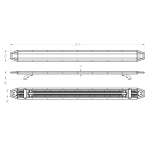 Rampa Girofar LED Stroboscopic Portocalie, 137.5 cm, 14 Moduri de Avertizare, 12/24/48V, 58-83W, ECE R65/R10, E9, IP67, Senzor Zi/Noapte