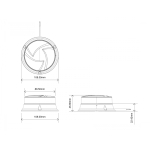 Girofar LED Stroboscopic Portocaliu Fumuriu, 36 LED, 19W, 12-24V, 7 Moduri de Avertizare, ECE R65/R10, E9, IP67, Diametru 108 mm