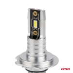 Set 2 Becuri LED AMiO H-Mini H7/H18, 42W, 2225 lm, 6500K Lumina Alba Rece, CSP LED, CANBUS, 12V/24V, Plug & Play, E9, R10