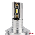 Set 2 Becuri LED AMiO H-Mini H7/H18, 42W, 2225 lm, 6500K Lumina Alba Rece, CSP LED, CANBUS, 12V/24V, Plug & Play, E9, R10