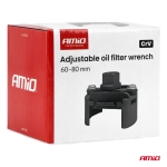 Cheie reglabila pentru filtru de ulei AMiO, 60-80 mm, otel CrV, pentru montare si demontare