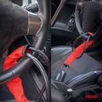 Blocator antifurt pentru volan AMiO, 68 cm, universal, otel calit, incuietoare cu 3 chei, pentru autoturisme si SUV