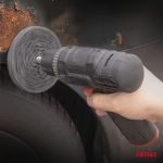 Disc abraziv din fibra netesuta pentru indepartarea ruginii AMIO, 100x15 mm, tija 6 mm