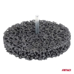 Disc abraziv din fibra netesuta pentru indepartarea ruginii AMIO, 100x15 mm, tija 6 mm
