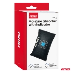 Absorbant de umiditate AMIO cu indicator de saturatie, 400 g, pentru auto, garaj, rulota si barca
