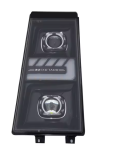 Far LED stanga cu 2 lupe pentru Renault Premium II / DXi / Route / Distribution 24V – DRL Alb + Portocaliu, Startup Effect, OEM 5010578475, 7421636309, 7482588692, 5010578477, 82588692