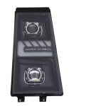 Far LED dreapta cu 2 lupe pentru Renault Premium II / DXi / Route / Distribution, 24V, DRL Alb-Portocaliu, Startup Effect, OEM 5010578475, 7421636309, 7482588692, 5010578477, 82588692