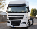 Far LED dreapta cu 2 lupe pentru DAF XF105 / Space Cab / Super Space Cab, 24V, DRL Alb-Portocaliu, Startup Effect