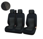 2+1 Set Huse Scaune Premium Pentru Duba si Autoutilitara, Universale, Textil Premium, Negru, 5 Piese