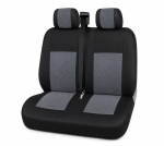 Set Premium huse scaune auto fata universale Flexzon, gri, 2+1 Lux