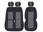 Set Premium huse scaune auto fata universale Flexzon, gri, 2+1 Lux