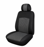 Set Huse Scaune Auto Universale, Pentru Scaune Fata si Spate, Textil, Gri-Negru, 9 Piese