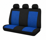 Set Huse Scaune Auto Universale, Pentru Scaune Fata si Spate, Textil, Albastru-Negru, 9 Piese