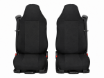 Set Huse Scaune Camion Pentru MAN GA, TGL, TGX, TGS, Textil, Negru, 2 Piese