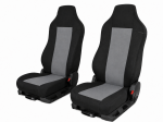 Set Huse Scaune Camion Pentru MAN GA, TGL, TGX, TGS, Textil, Gri-Negru, 2 Piese